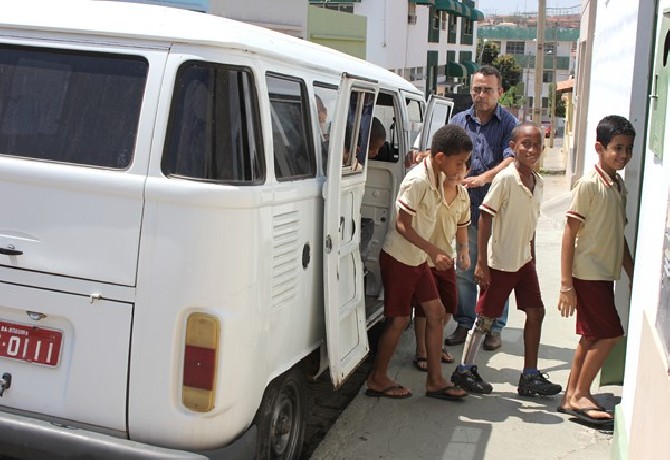 Rotina diária do C.E.D.P.F. - Entrada dos alunos.