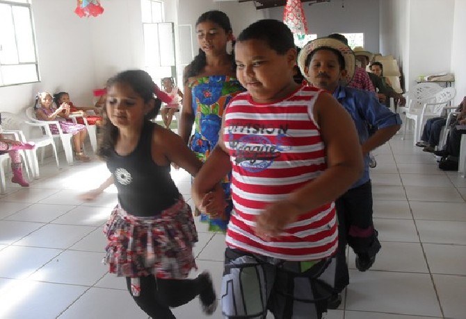 Festa de encerramento do 1º semestre.