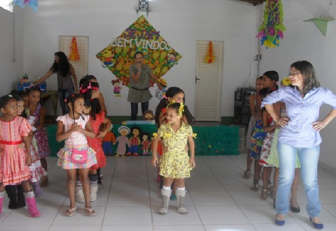 Festa de encerramento do 1º semestre.