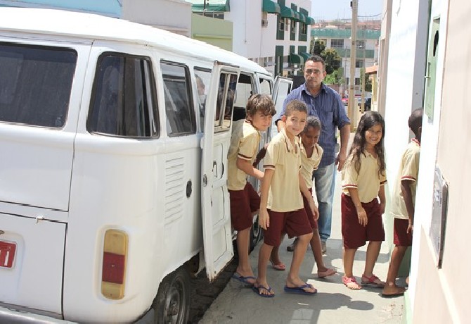 Rotina diária do C.E.D.P.F. - Entrada dos alunos.