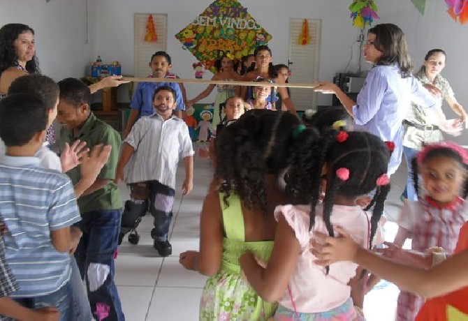 Festa de encerramento do 1º semestre.