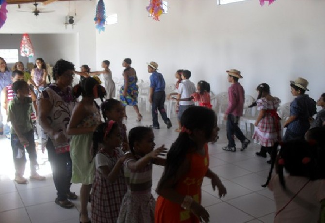 Festa de encerramento do 1º semestre.