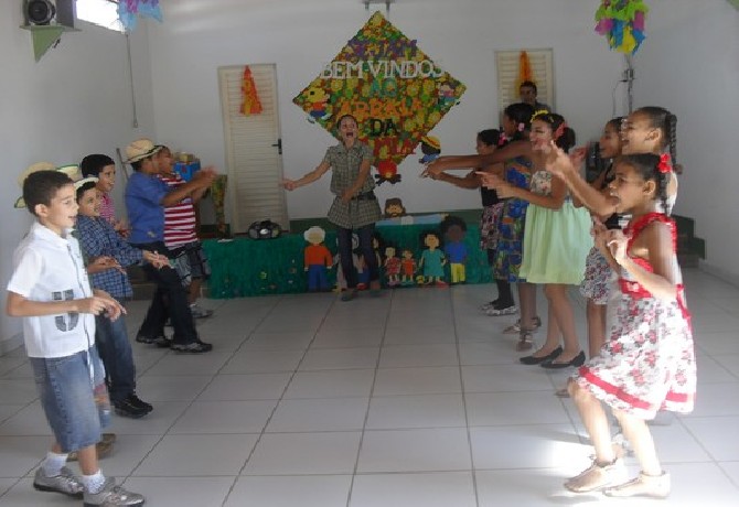 Festa de encerramento do 1º semestre.