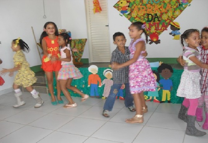 Festa de encerramento do 1º semestre.