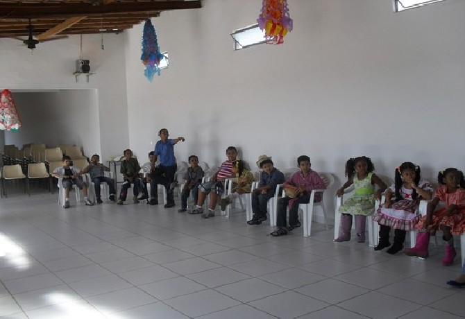 Festa de encerramento do 1º semestre.