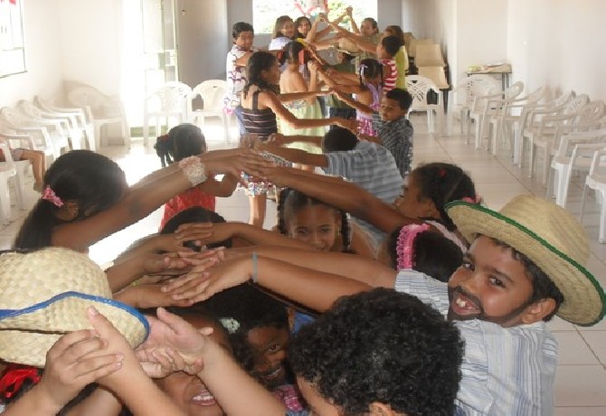 Festa de encerramento do 1º semestre.