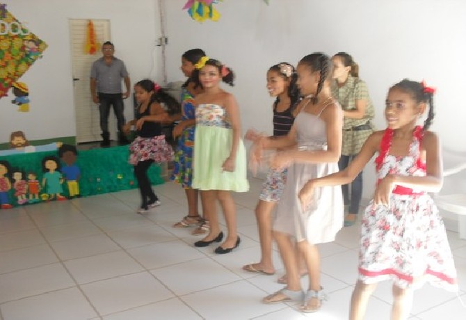 Festa de encerramento do 1º semestre.