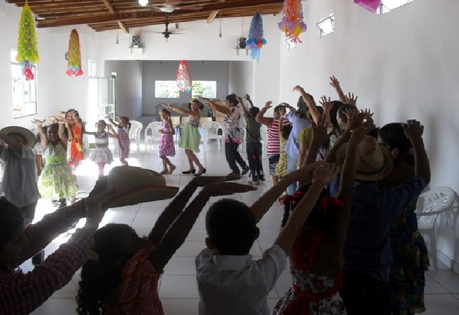 Festa de encerramento do 1º semestre.