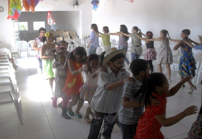 Festa de encerramento do 1º semestre.