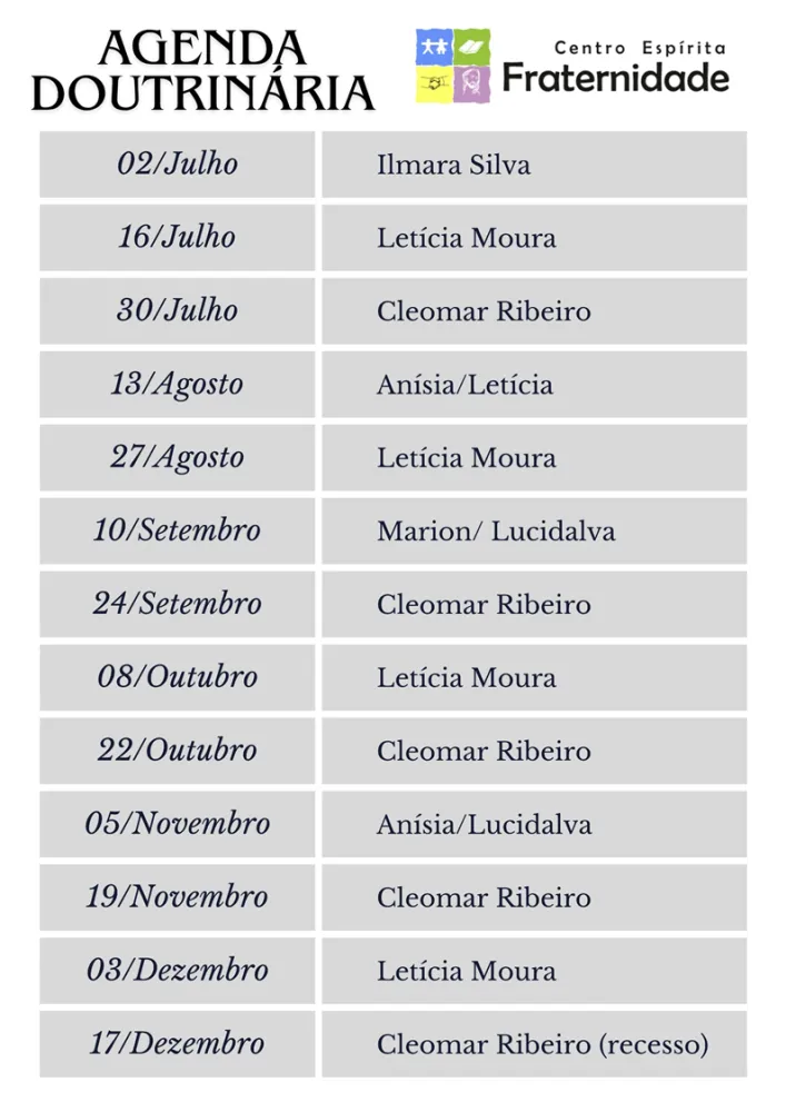 Agenda Doutrinária 2025